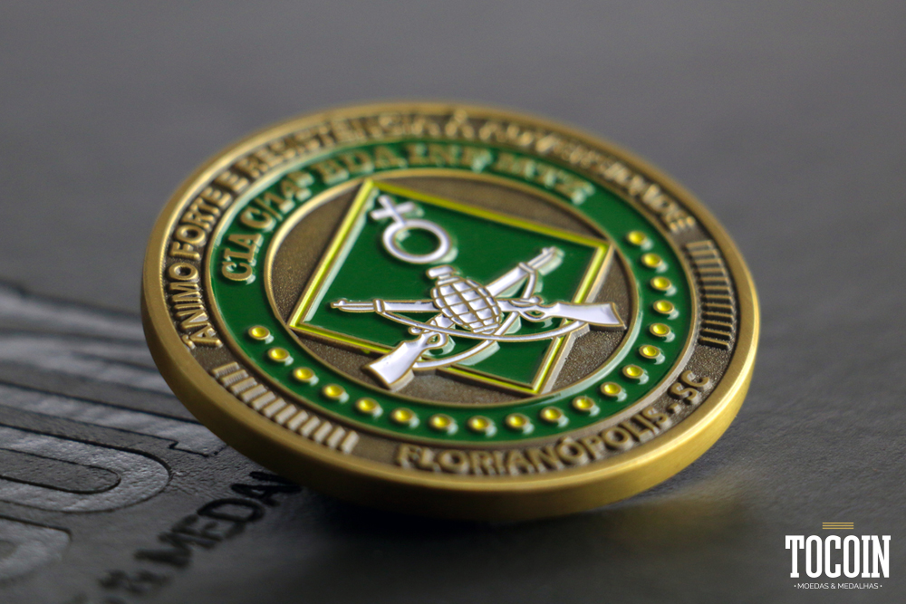 moeda esmaltada da infantaria do exercito brasileiro