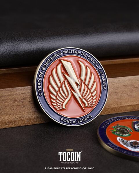 Moeda militar personalizada – challenge coin – 21560-FORCATAREFACBMSC-CG1101C