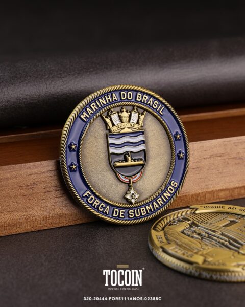 Moeda militar personalizada – challenge coin – 320-20444-FORS111ANOS-02388C