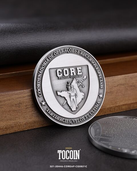 Moeda militar personalizada – challenge coin – 321-20446-COREAP-CG0821C