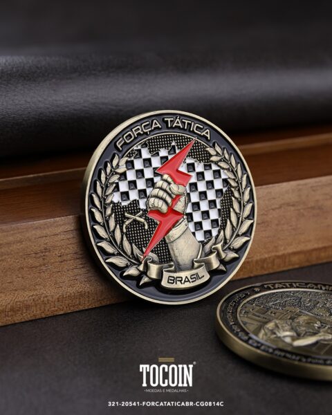 Moeda militar personalizada – challenge coin – 321-20541-FORCATATICABR-CG0814C