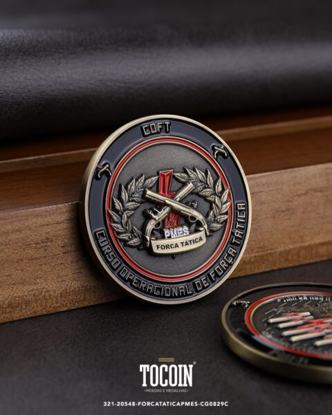 Moeda militar personalizada – challenge coin – 321-20548-FORCATATICAPMES-CG0829C