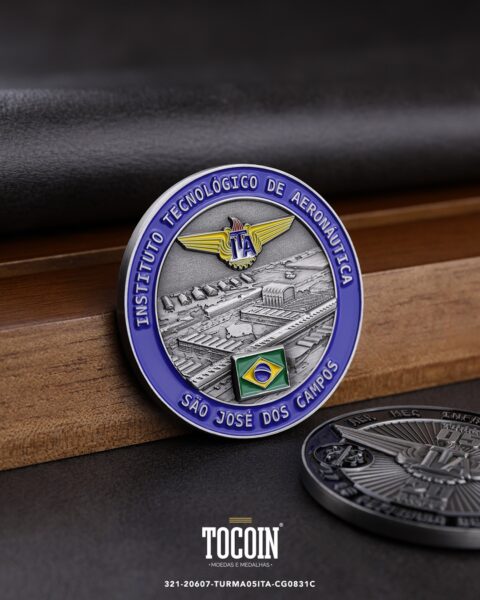 Moeda militar personalizada – challenge coin – 321-20607-TURMA05ITA-CG0831C