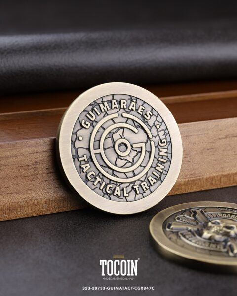 Moeda corporativa personalizada (challenge coin) – presente para funcionários e empresas – 323-20733-GUIMATACT-CG0847C
