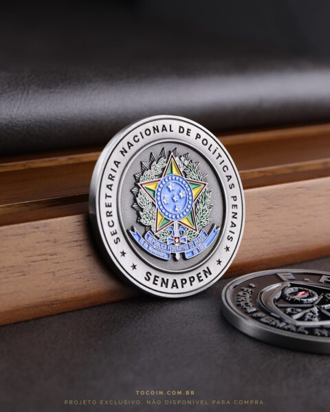 Moeda militar personalizada – challenge coin – 323-20752-SENAPPEN-CG0843C