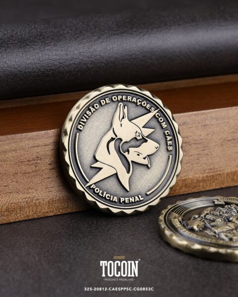 Moeda militar personalizada – challenge coin – 325-20812-CAESPPSC-CG0853C