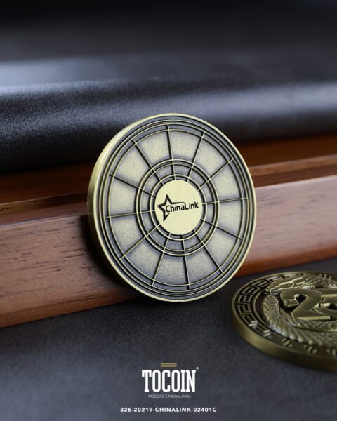 Moeda corporativa personalizada (challenge coin) – presente para funcionários e empresas – 326-20219-CHINALINK-02401C