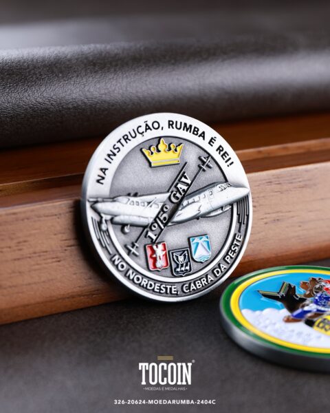 Moeda militar personalizada – challenge coin – 326-20624-MOEDARUMBA-2404C