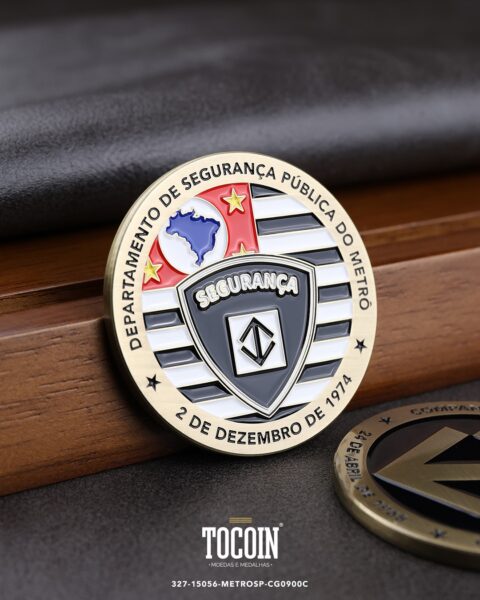 Moeda militar personalizada – challenge coin – 327-15056-METROSP-CG0900C