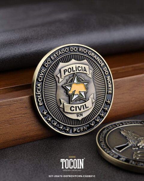 Moeda militar personalizada – challenge coin – 327-20672-DEPROVPCRN-CG0881C