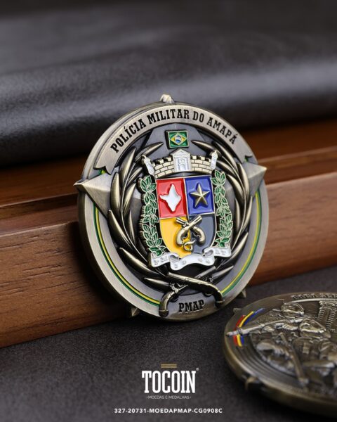 Moeda militar personalizada – challenge coin – 327-20731-MOEDAPMAP-CG0908C