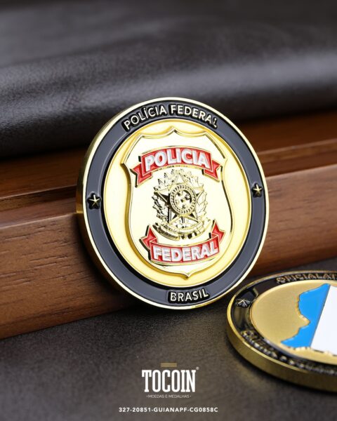 Moeda militar personalizada – challenge coin – 327-20851-GUIANAPF-CG0858C