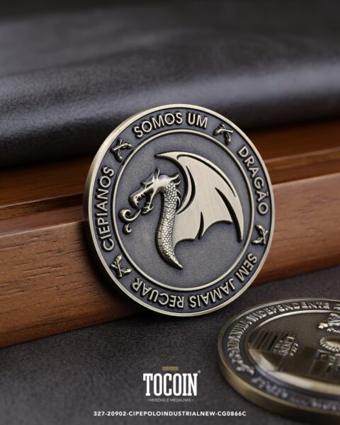 Moeda militar personalizada – challenge coin – 327-20902-CIPEPOLOINDUSTRIALNEW-CG0866C