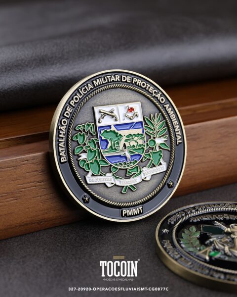 Moeda militar personalizada – challenge coin – 327-20920-OPERACOESFLUVIAISMT-CG0877C