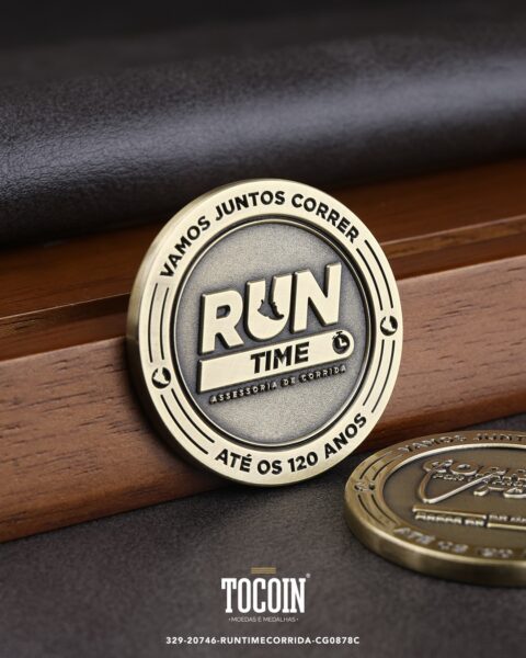 Moeda corporativa personalizada (challenge coin) – presente para funcionários e empresas – 329-20746-RUNTIMECORRIDA-CG0878C