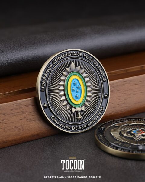 Moeda militar personalizada – challenge coin – 329-20929-ADJUNTOCOMANDO-CG0879C