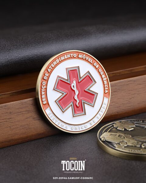 Moeda corporativa personalizada (challenge coin) – presente para funcionários e empresas – 329-20946-SAMUDF-CG0869C