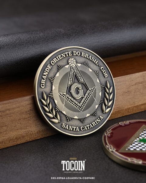 Moeda corporativa personalizada (challenge coin) – presente para funcionários e empresas – 333-20964-LOJADELTA-CG0948C