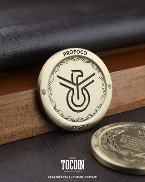 Moeda corporativa personalizada (challenge coin) – presente para funcionários e empresas – 333-21097-TENAXCURSOS-CG0942C