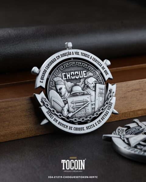 Moeda militar personalizada – challenge coin – 334-21219-CHOQUE50TOKEN-0097C