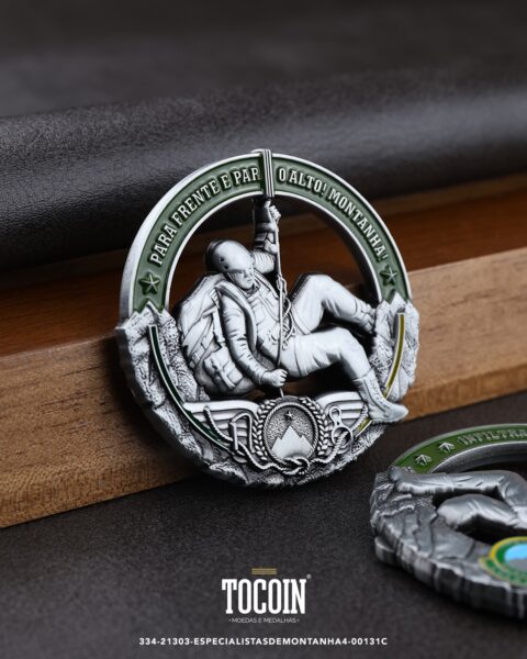 Moeda militar personalizada – challenge coin – 334-21303-ESPECIALISTASDEMONTANHA4-00131C