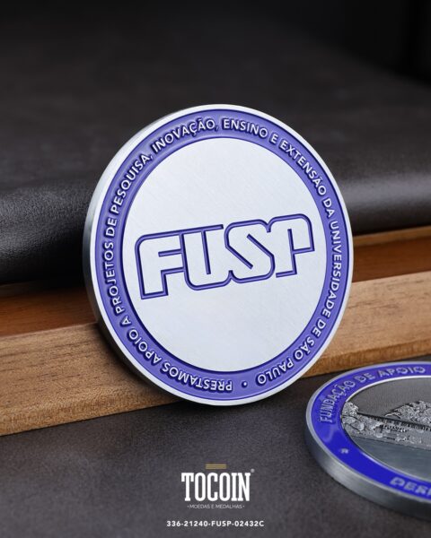 Moeda corporativa personalizada (challenge coin) – presente para funcionários e empresas – 336-21240-FUSP-02432C