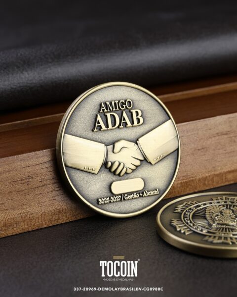 Moeda corporativa personalizada (challenge coin) – presente para funcionários e empresas – 337-20969-DEMOLAYBRASILBV-CG0988C