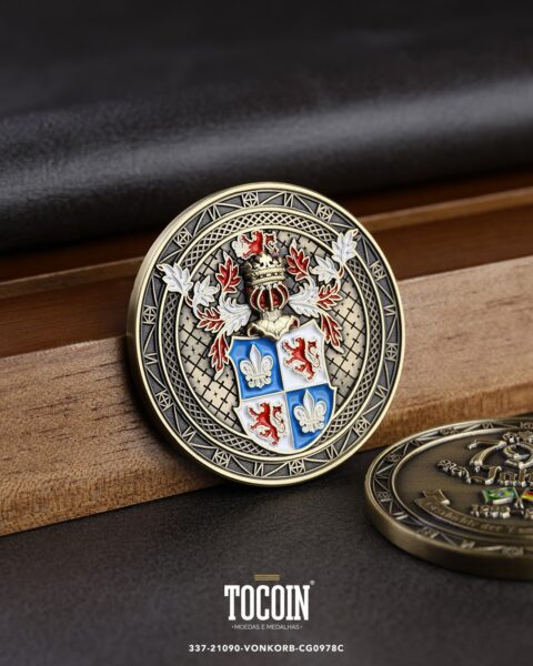 Moeda corporativa personalizada (challenge coin) – presente para funcionários e empresas – 337-21090-VONKORB-CG0978C