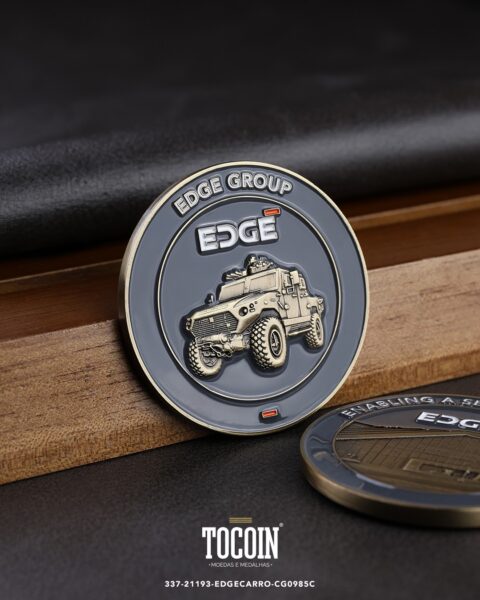 Moeda corporativa personalizada (challenge coin) – presente para funcionários e empresas – 337-21193-EDGECARRO-CG0985C