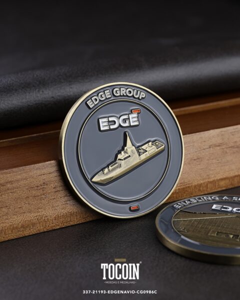 Moeda corporativa personalizada (challenge coin) – presente para funcionários e empresas – 337-21193-EDGENAVIO-CG0986C