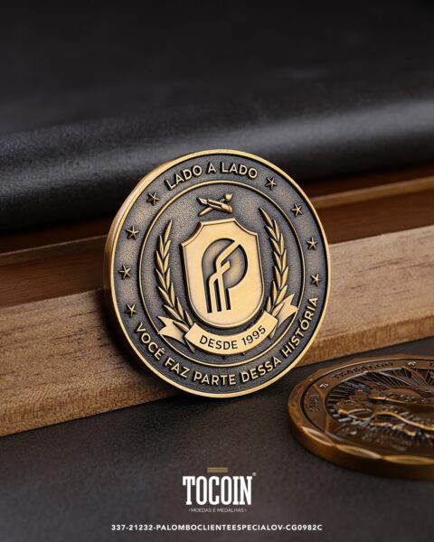 Moeda corporativa personalizada (challenge coin) – presente para funcionários e empresas – 337-21232-PALOMBOCLIENTEESPECIALOV-CG0982C