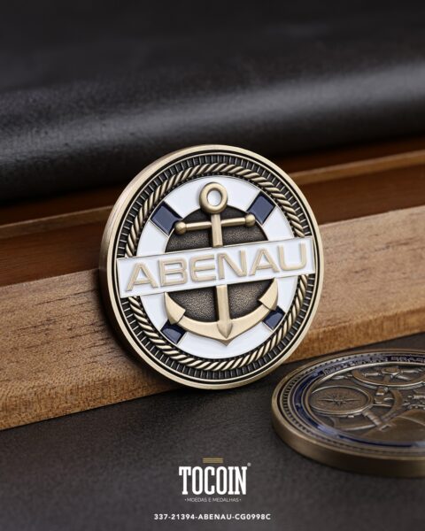 Moeda corporativa personalizada (challenge coin) – presente para funcionários e empresas – 337-21394-ABENAU-CG0998C
