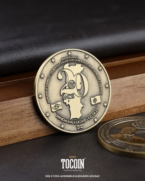 Moeda corporativa personalizada (challenge coin) – presente para funcionários e empresas – 338-21294-ASSEMBLEIA20ANOS-02436C