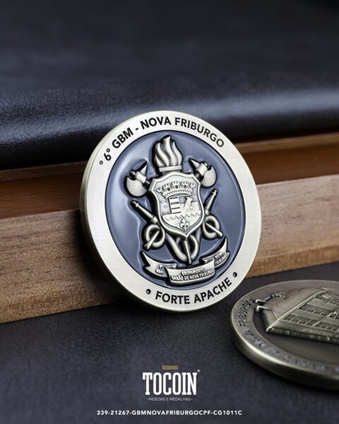 Moeda militar personalizada – challenge coin – 339-21267-GBMNOVAFRIBURGOCPF-CG1011C