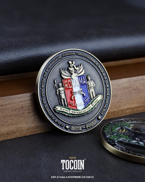 Moeda militar personalizada – challenge coin – 339-21446-CATEPMRR-CG1001C