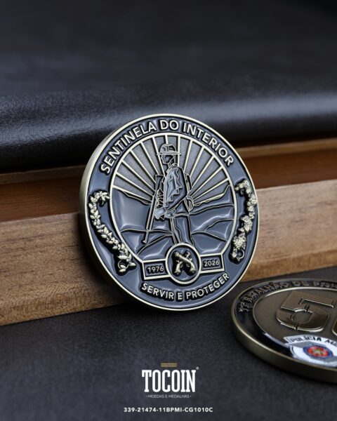Moeda militar personalizada – challenge coin – 339-21474-11BPMI-CG1010C