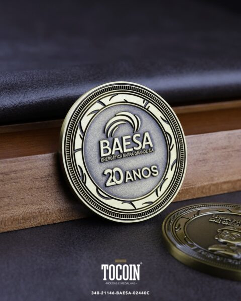 Moeda corporativa personalizada (challenge coin) – presente para funcionários e empresas – 340-21146-BAESA-02440C