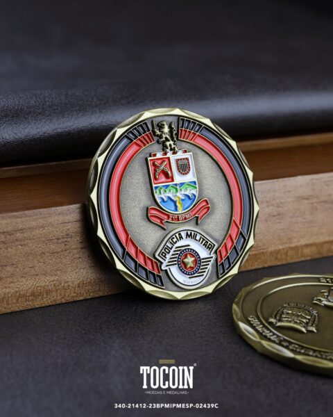 Moeda militar personalizada – challenge coin – 340-21412-23BPMIPMESP-02439C