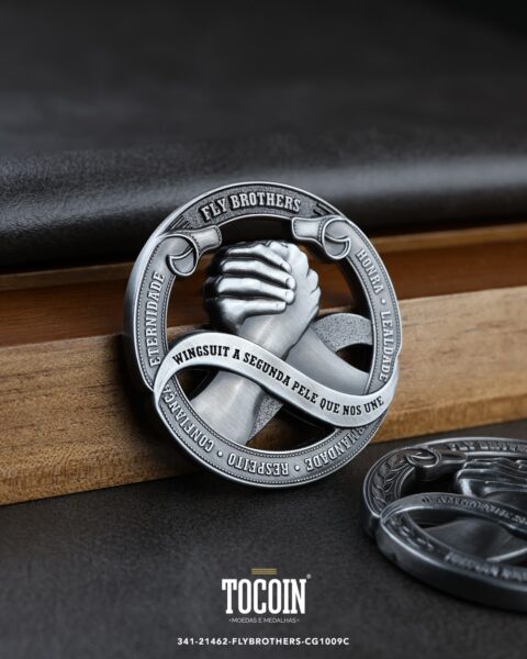Moeda corporativa personalizada (challenge coin) – presente para funcionários e empresas – 341-21462-FLYBROTHERS-CG1009C