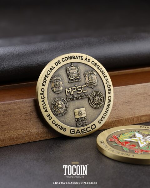 Moeda corporativa personalizada (challenge coin) – presente para funcionários e empresas – 342-21572-GAECOCOIN-02445B