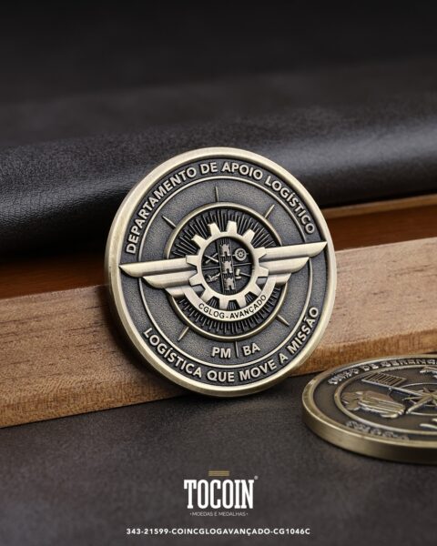 Moeda militar personalizada – challenge coin – 343-21599-COINCGLOGAVANÇADO-CG1046C