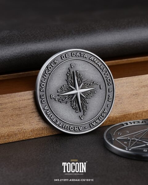 Moeda corporativa personalizada (challenge coin) – presente para funcionários e empresas – 345-21597-ASDAAI-CG1031C