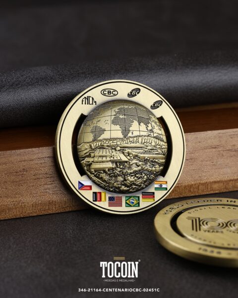 Moeda corporativa personalizada (challenge coin) – presente para funcionários e empresas – 346-21164-CENTENARIOCBC-02451C