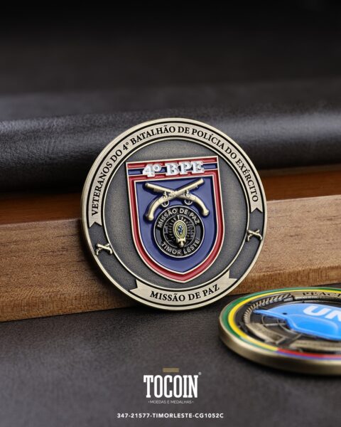 Moeda militar personalizada – challenge coin – 347-21577-TIMORLESTE-CG1052C