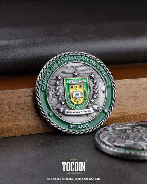 Moeda militar personalizada – challenge coin – 347-21628-CFOAMCOIN3ANO-CG1038