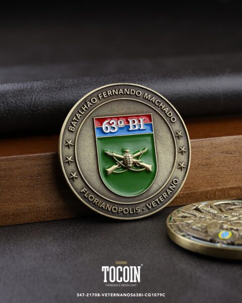 Moeda militar personalizada – challenge coin – 347-21708-VETERNANOS63BI-CG1079C