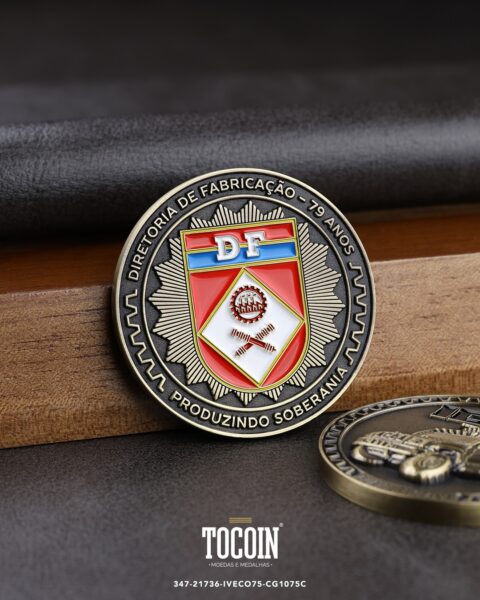 Moeda militar personalizada – challenge coin – 347-21736-IVECO75-CG1075C