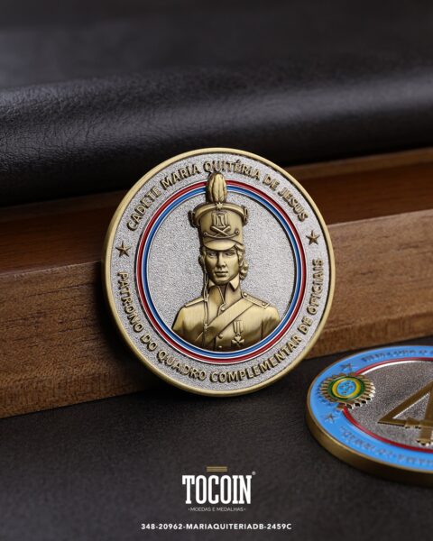 Moeda militar personalizada – challenge coin – 348-20962-MARIAQUITERIADB-2459C
