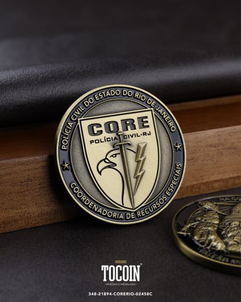 Moeda militar personalizada – challenge coin – 348-21894-CORERIO-02458C