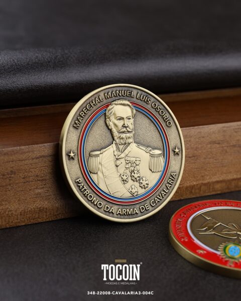 Moeda militar personalizada – challenge coin – 348-22008-CAVALARIA3-004C